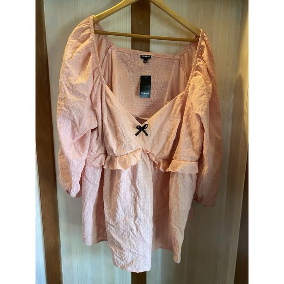 torrid Tops - NWT Torrid Blouse Women’s Shirt Plus 4X $60 Peach